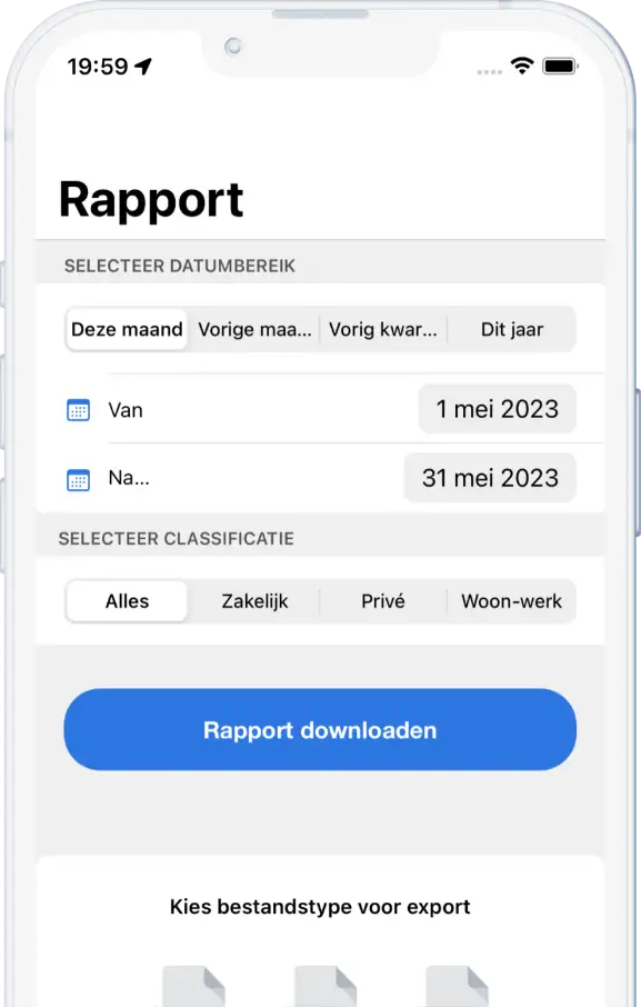 Rittenregistratie rapportage